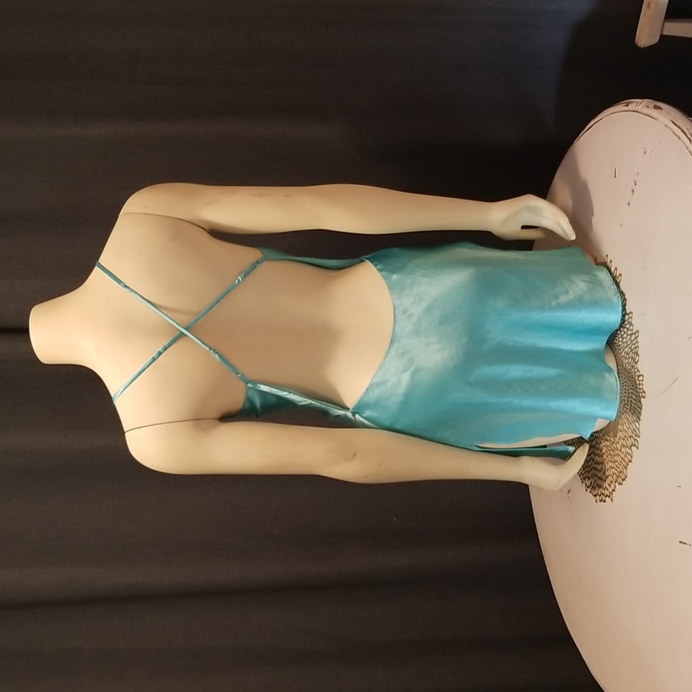 VINTAGE 2001 Victoria's Secret Slip Dress lingerie blue xsmall - Picture 3 of 11
